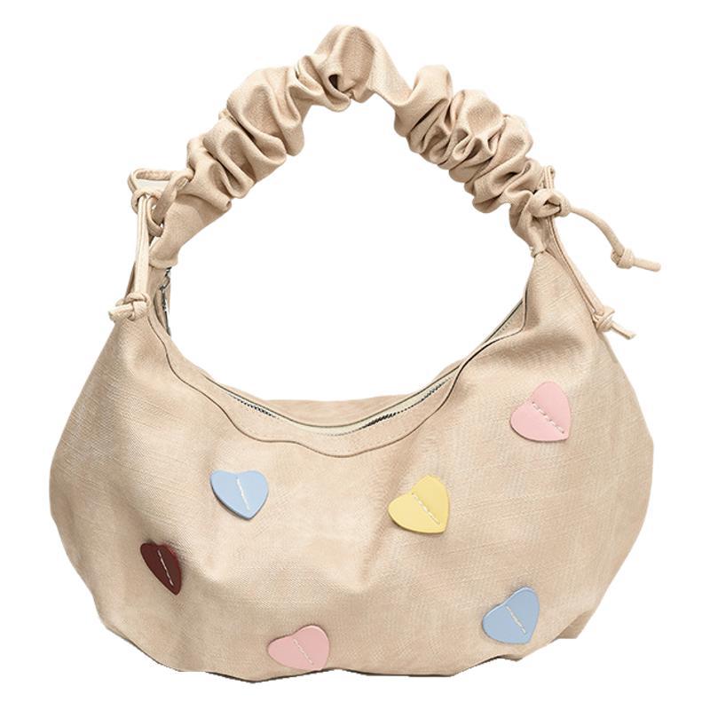 Leisure commuting large-capacity pu bag 2025 new versatile women's double shoulder back bag single shoulder tote bag