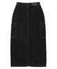 FIELDWORKER One Wshd Cargo Long Skirt [Black]