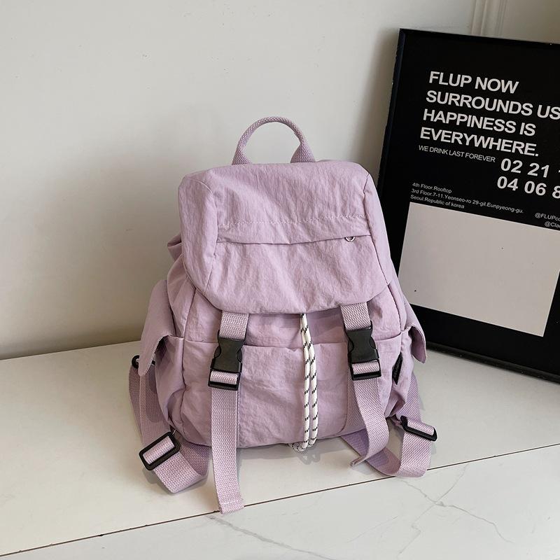 The Backpack Is Fashionable with Pleated and Stylish The Schoolbag Is Trendy and Fresh and It's A Drawstring Backpack