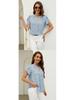 European American Women's V-Neck Heart-Shaped Sleeve Summer Top