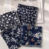 Silk Scarf Small Square Scarf Women'S Cotton And Linen Scarf Fresh Small Floral Encrypted Decorative Retro Headband Exquisite
