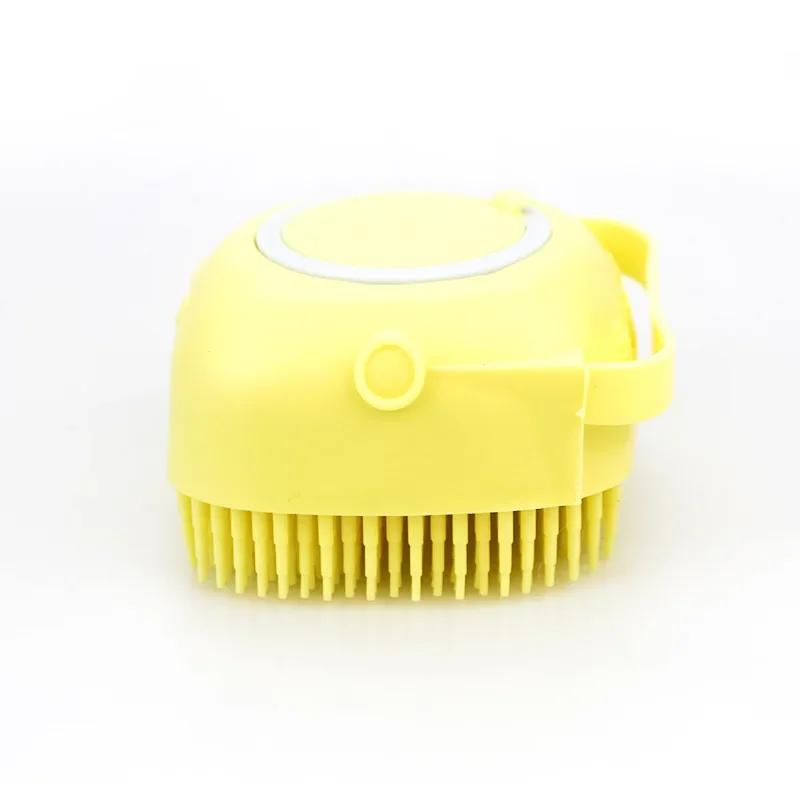 Soft Safety Silicone Comb Pet Accessories for Cats Shower Grooming Tool Bathroom Dog Bath Brush Massage Gloves with Shampoo Box