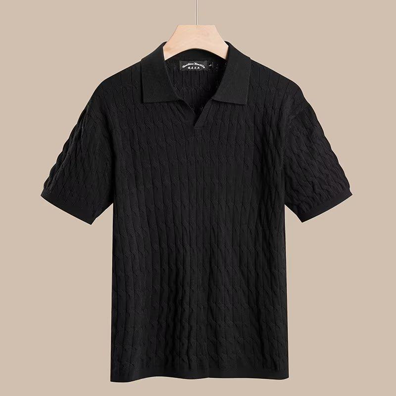 Men's Trendy Short-Sleeve Slim Knit Polo Shirt