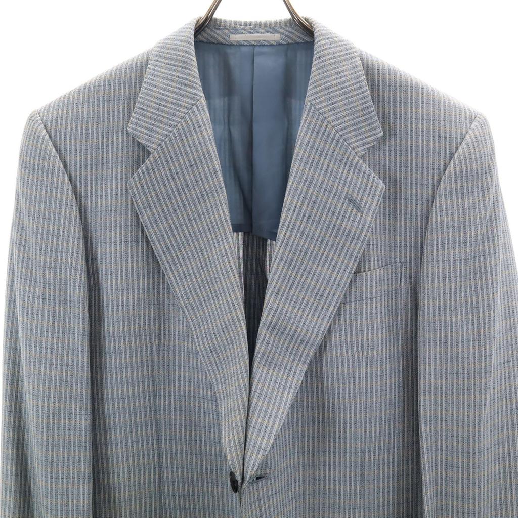 LANVIN 90s Silk Old tailored jacket 58 Blue gray Biggs Men's Used