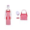 Costume Cosplay Halloween Set Chef Hat Striped Apron Role Play Themed Events