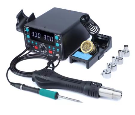 YIHUA 902D-IV 2 in 1 Soldering Station 775W With Hot Air Handle And T12 Soldering Iron Tip Fast heaing Welder Station Tools