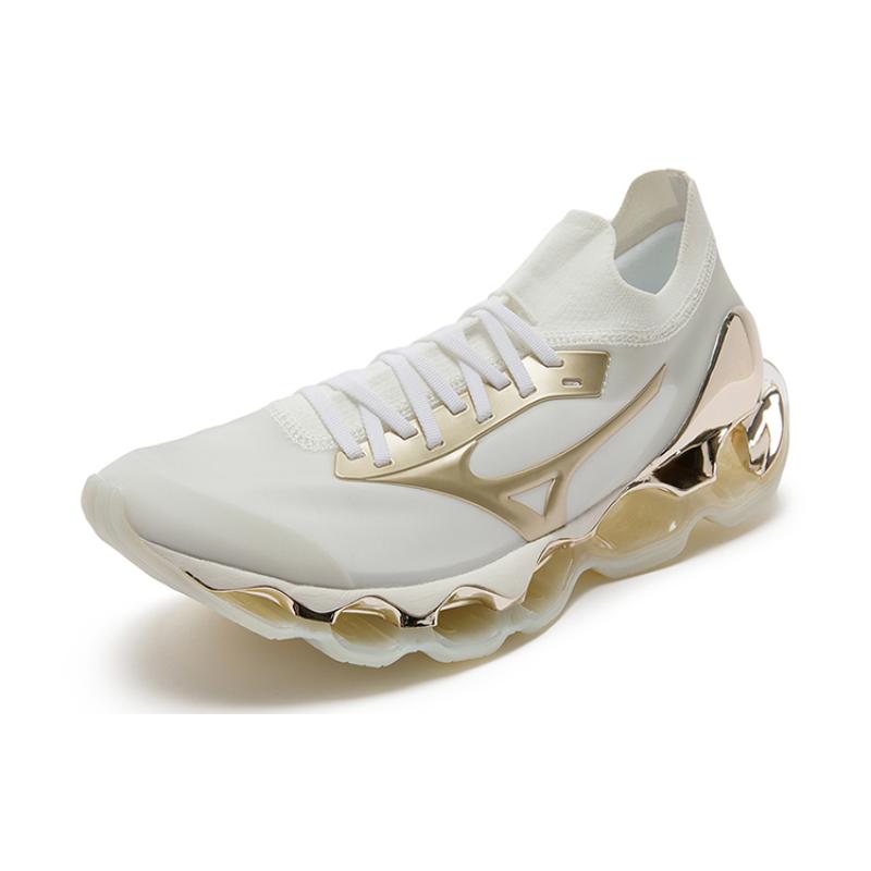 Mizuno Hajime Sorayama X Mizuno Wave Prophecy 'White Champagne Gold' Sneakers D1GA212504
