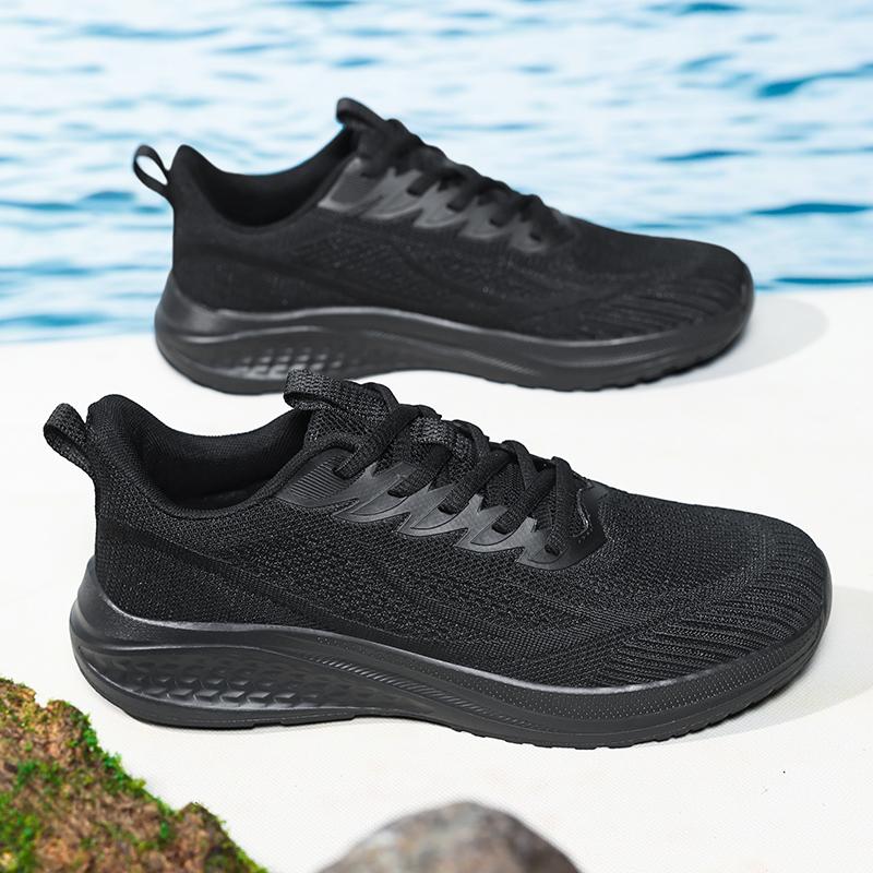 YRZL Herr Casual Löparskor Andningsbara Mesh Sneakers Anti-slip Lätta Atletiska Sportskor för Herr Gång Träning