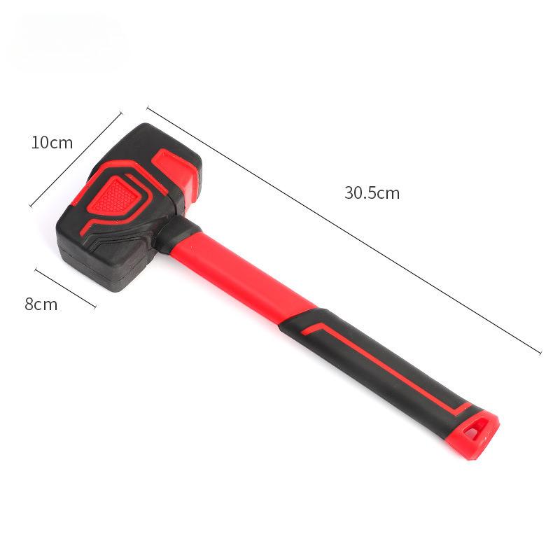Multi-Functional Rubber Hammer Soft Rubber Leather Head for Tile Installation Professional Striking Construction Hand Tool