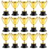 10PCS Gold Silver Bronze Awards Trophy Plastic Mini Honor Cup Statuette Decor Competition Soccer Small Prize Cup