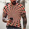 Fashion Men's T-Shirts 3d Vortex Printed Men's Clothing Street Designer Short Sleeved Loose Oversized Tshirts Daily Casual Tops