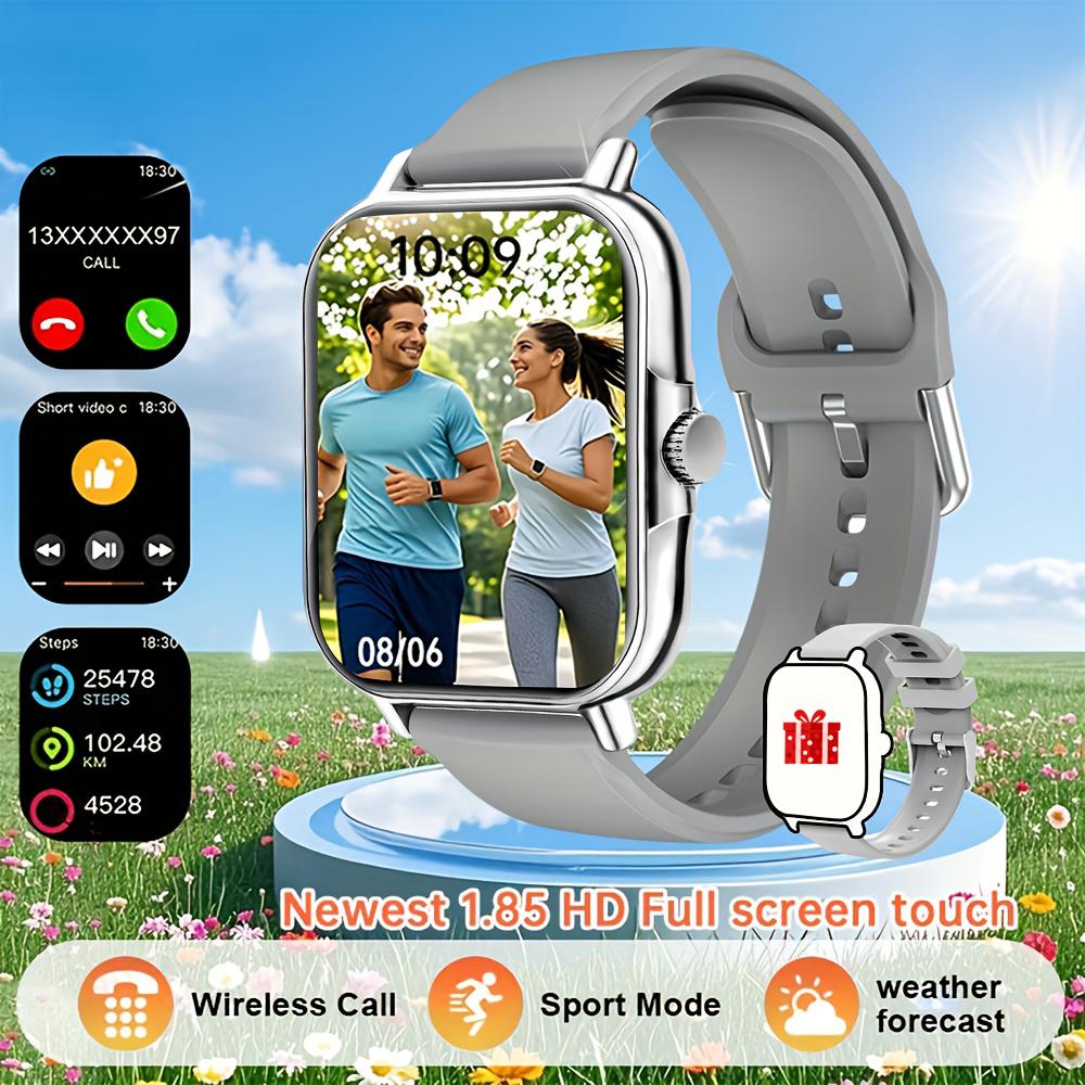 New Fashion Smart Watch 1.85-inch Display Bluetooth Calling Music Playback Fitness Timer Sports Smartwatch