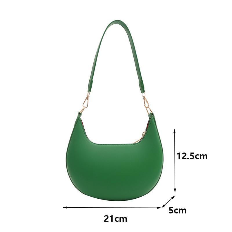 New Fashionable High-end Moon-shaped Baseball Bag Showing Luxury Women's Single Shoulder Bag Underarm Hobo Bag