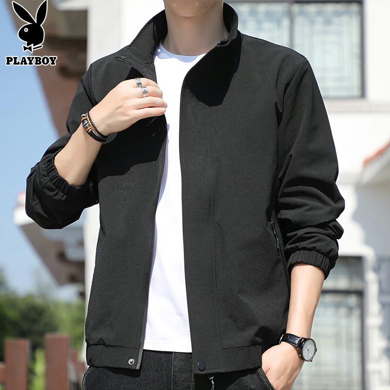PLAYBOY Men's Casual Stand Collar Jacket