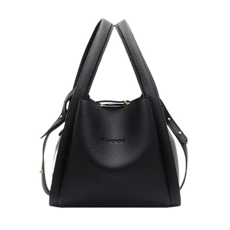 Women's Bag 2025 Winter New Vegetable Basket Simple Handbag Soft Leather Shoulder Bag Oblique Span Bucket Bag