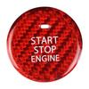 Bright Red Carbon Fiber Car Front Start Button Sticker For Mazda 3 CX-30 20-23