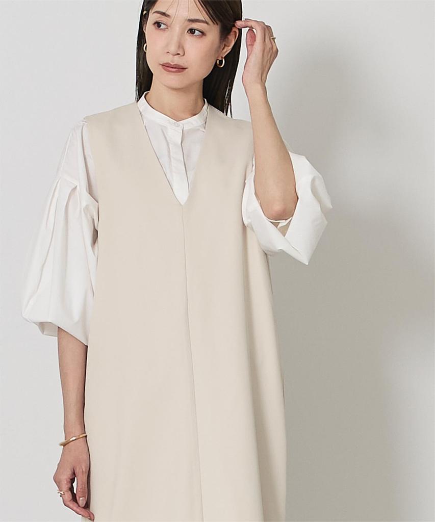 Yours Soft Twill Deep Dress Size Ivory V-Neck I-Line (BGXN2219), Women's, Small,