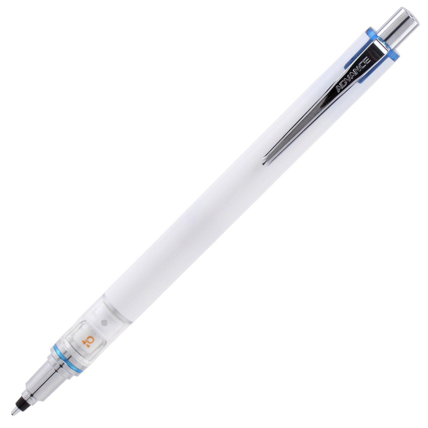 Mitsubishi Pencil Kuru Toga Advance Mechanical 0.5mm Pencil, White, M55591P.1 (2-pack)