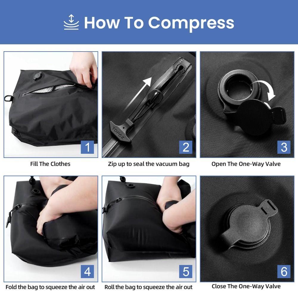 Dustproof Vacuum Compression Bag Reusable Luggage Vacuum Storage Bag  Backpack