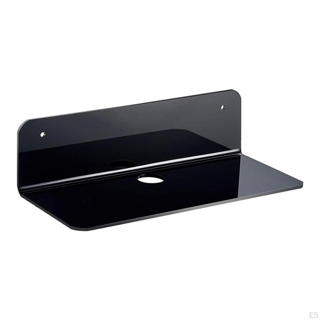 1 paar Wall Shelf Hanging Rack Multi-purpose Clear/Black