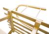 Wooden Sled For Children With Backrest, Traditional, Solid, Varnished, Pl