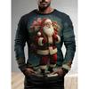 Christmas Series Man T Shirts 3D Funny Harajuku Printed Fashion Long Sleeve Round Neck Clothing For Men Casual Tops T-shirt