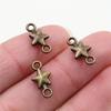 100Pcs/Bag Mini Five-Point Star Style Connector Handmade Charms Pendant DIY for Bracelet Necklace 15x7mm