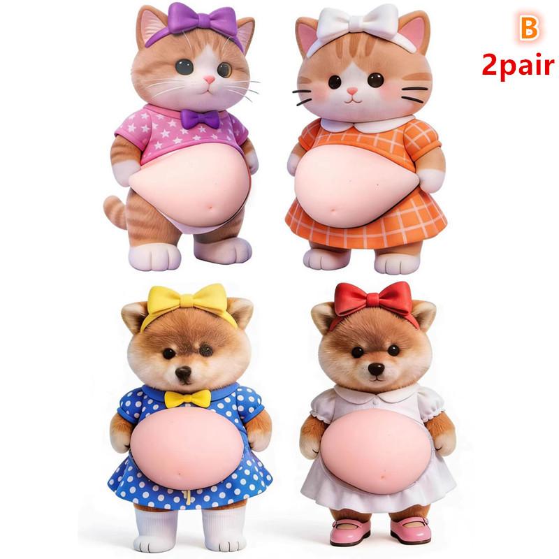 New 3D Cute Puppy Kitten Sticker Squeezable Shiba Inu Phone Case Decoration Children's Birthday Party Favor Festival Supplies