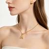 1pc Fashion Shining A-Z Letter Pendant Charm Necklace 26 Initial Alphabet Name Clavicle Chain Party Valentine's Day Jewelry Gift