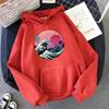 2024 New Style - 90s Style Beautiful Landscape Print Pattern Autumn-Winter Fleece Warm-Up Hooded Sweatshirt