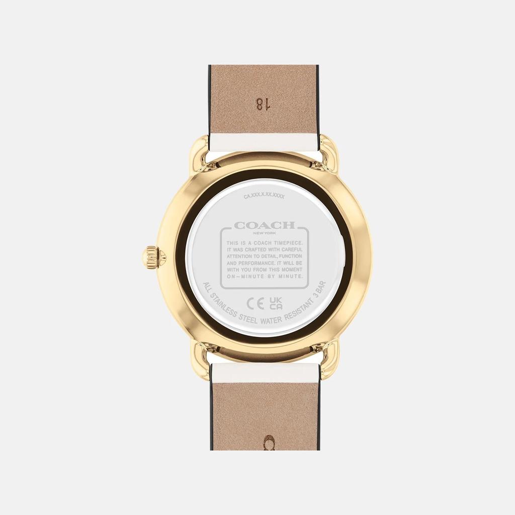 Coach Elliot Chalk Leather White Sunray 36mm Watch – 14504294