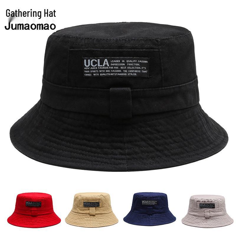 

Korean & Japanese Style Unisex Fisherman Bucket Hat - Summer Sun Protection for Outdoor Travel One Size чорний