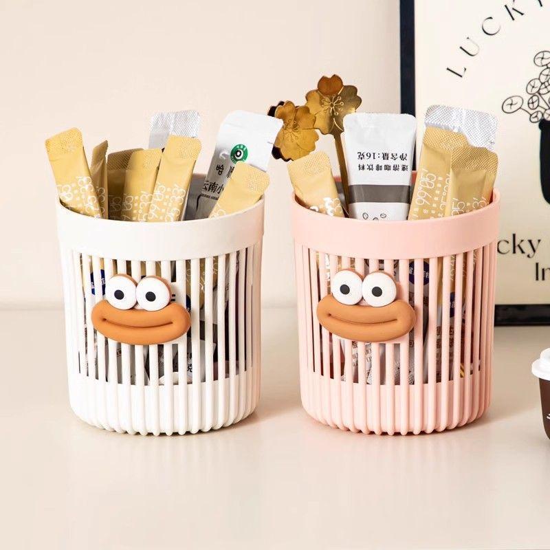 Cartoon Big Mouth Nail Brush Storage Box Makeup Brush Storage Bucket Nail Art Brushes Rack Pen Container Brush Organizer