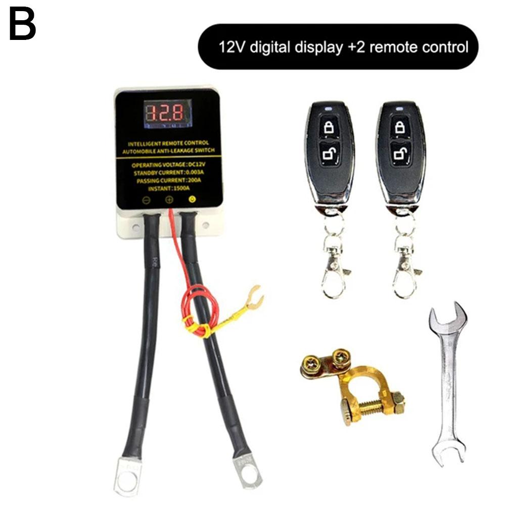 

Универсальный автомобильный выключатель аккумулятора 12 В, дистанционное управление, реле с дисплеем, отключение аккумулятора, защита от утечки тока