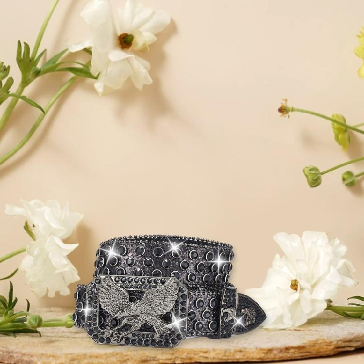 Grunge Studded Waist Chain Stunning Rhinestones Waist Ceinture Unisex Belt