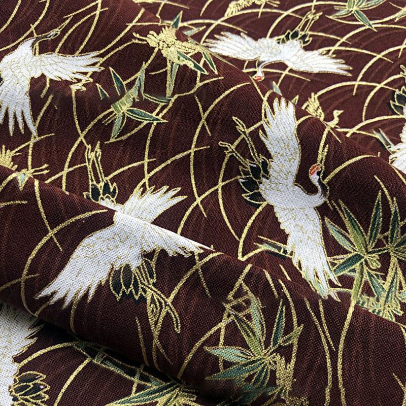 100*148 ס"מ בד מודפס בסגנון יפני מנוף פופלין ברונזינג מנוף בד ענן ל-DIY תפירת טלאים קימונו צ'ונגסאם