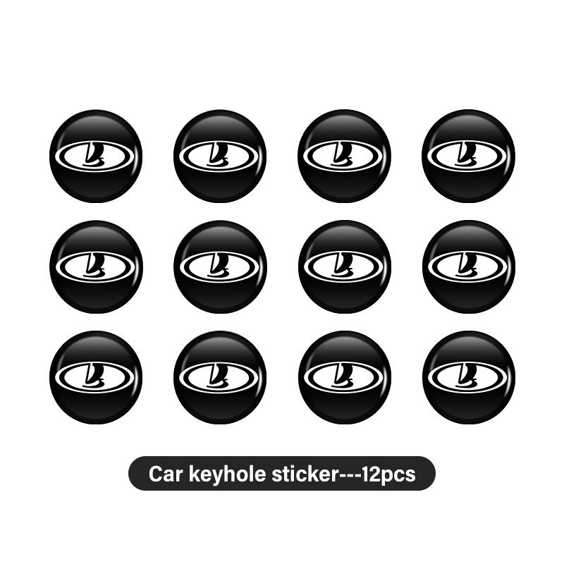 14mm Car Key Emblem Auto Control Keychain Sticker Accessories For Lada Vesta Granta Vesta Niva 4X4 Largus Vaz Samara 2110