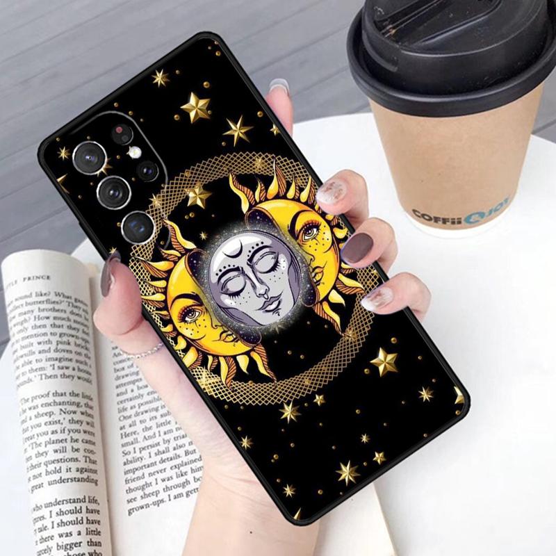 Sun Moon Face phone case Cover For Samsung Galaxy S24 S25 Ultra S21 S22 Ultra S10E Note 10 Plus Note 20 FE S23