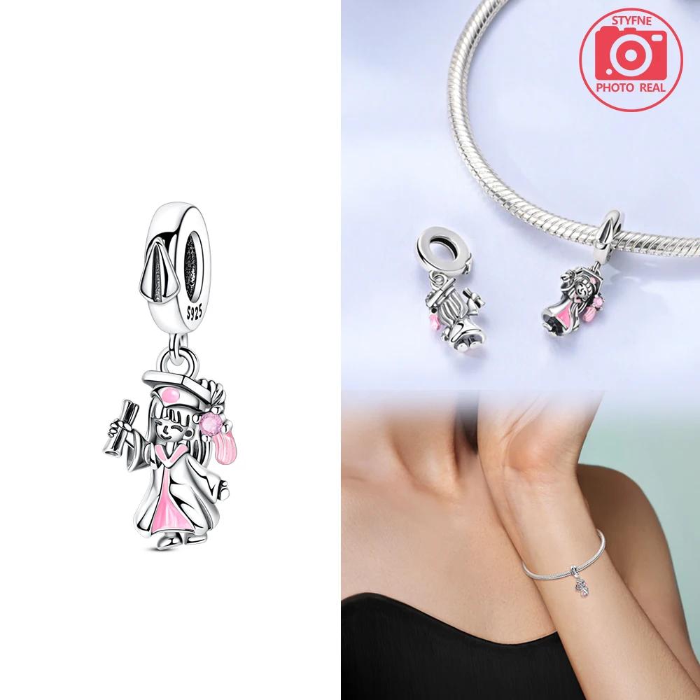 Charms Plata Copper Colors Sunflower Bachelor Hat Camera Pendant Fit Original Bracelet Diy Fine Jewelry Gift For Women