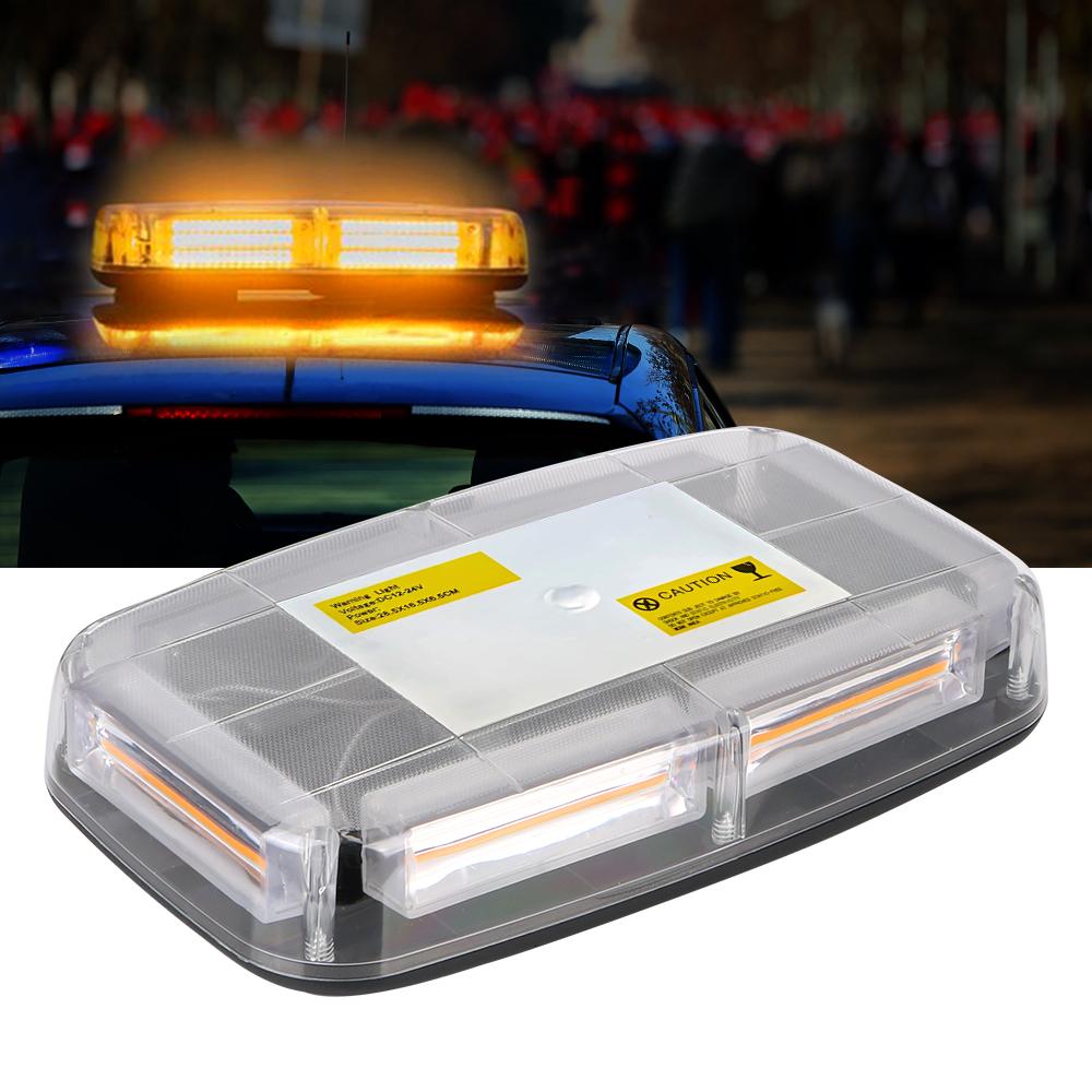 Car Strobe Warning Light Emergency Signal Lamp Vehicle Roof Flashing Beacon DC12~24V Yellow LED COB Ceiling Lamp Car Lights Police Flasher