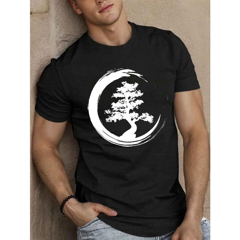Lucky Tree Men's Short Sleeve T-shirt Summer T-shirt Top , Oversized, Cool, Casual, and Fashionable