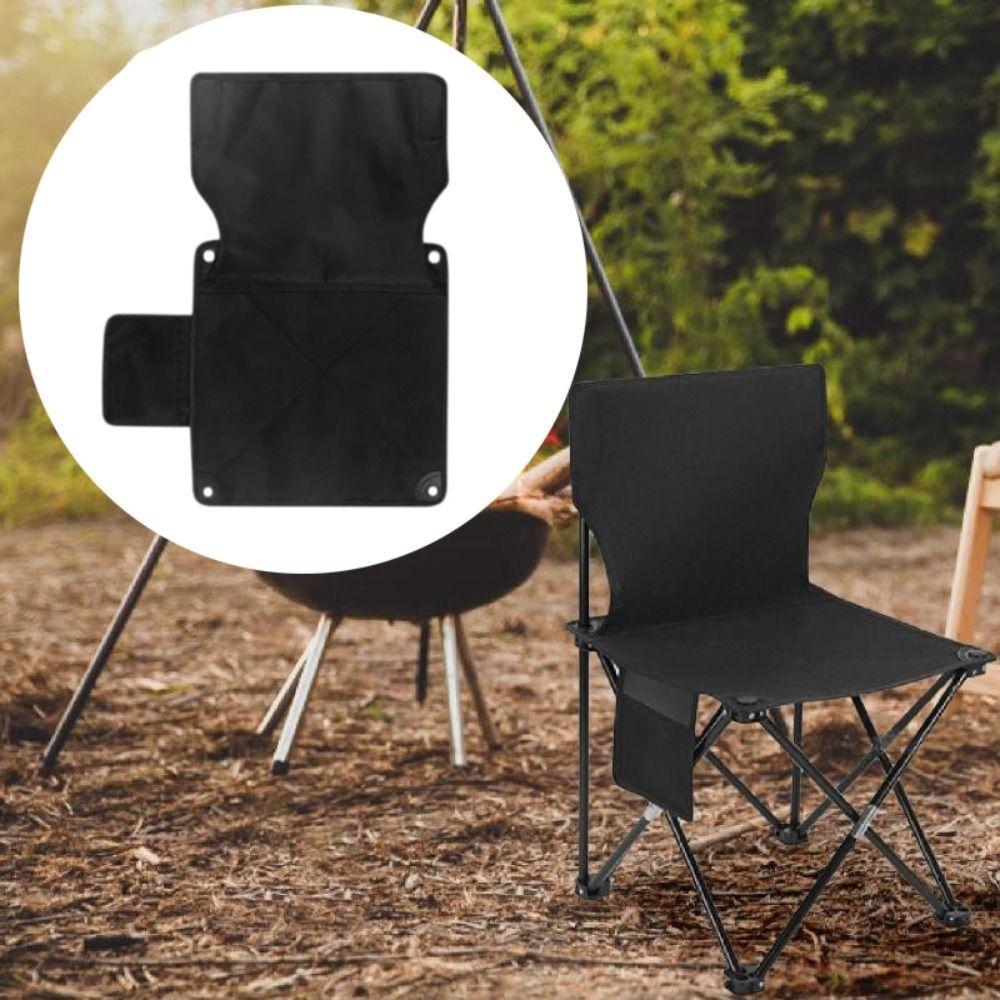 Double-layer Folding Chair Replacement Cover Anti-slip Thickened Camping Chair Mat with Backrest Chair Cushion