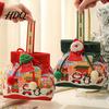 Portable Gift Bag Christmas Drawstring with Handle Reusable Canvas for Party Pouches Present Xmas Candy Goodie Treat Pouch Holiday Bags