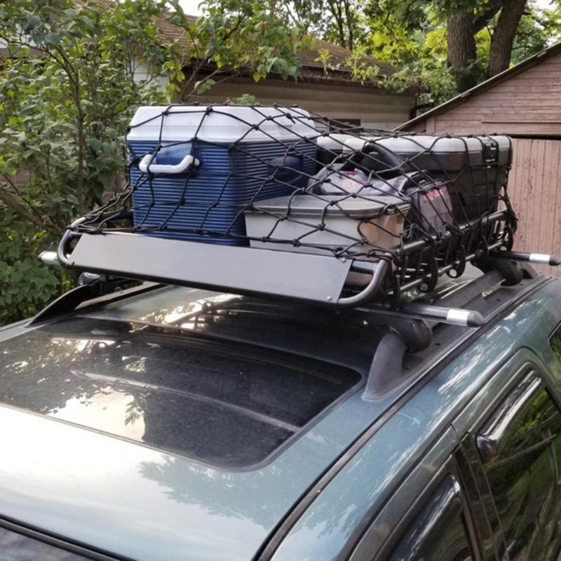 Car Trunk-Rooftop Net Latex Elastic Cargo Luggage Storage-Organizer Bungee Mesh Universal For Camping Travel-Offroad SUV