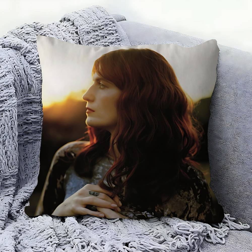 

Наволочка с певицей Флоренс Уэлч для спальни и гостиной, декоративная наволочка для подушки на диван 12x12Inch