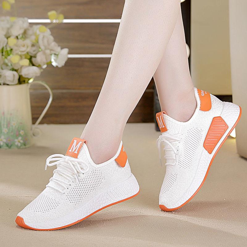 Lightweight Flying Woven Clearance Sneakers Korean All-match Women's Shoes Flat Casual Shoes Spring and Autumn Fashion Student Net Shoes