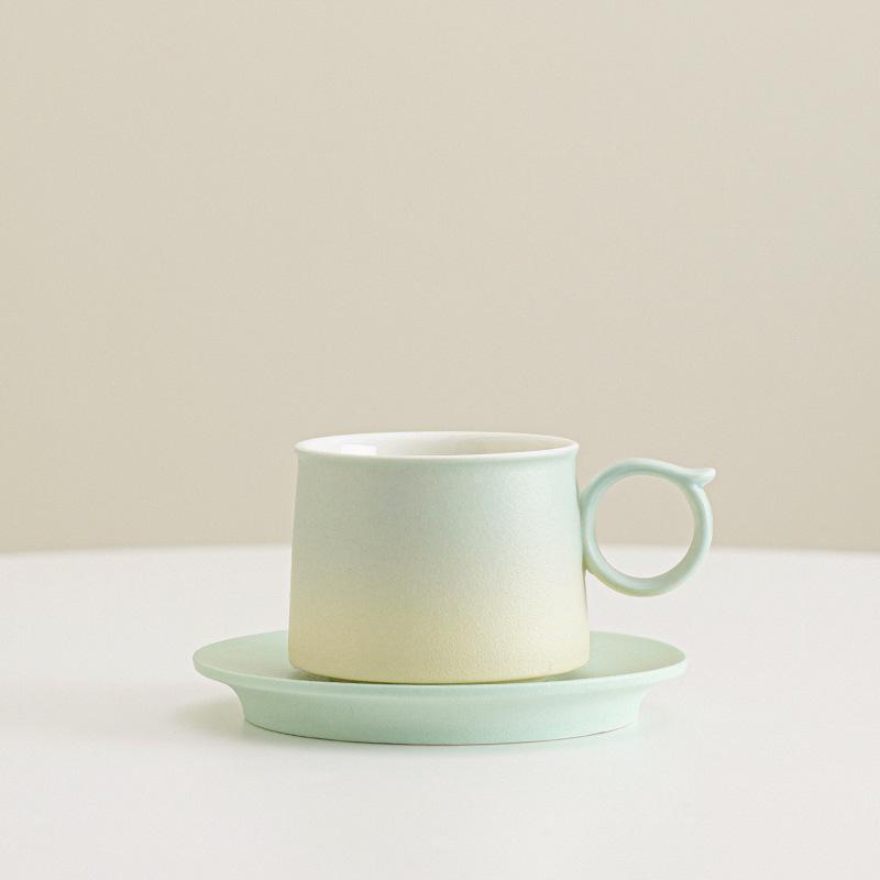 

Ceramic Coffee Cup And Saucer Set, Gift Box, Small Fresh Water Cup, Creative Ceramic Souvenir, Breakfast, Afternoon Tea Cup 250ml