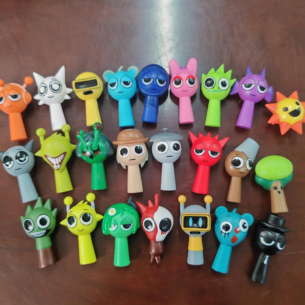 non-toxic 24pcs 4.5cm Funny Sprunki Figuras Model PVC Sprunki Game Action & Toy Figures
