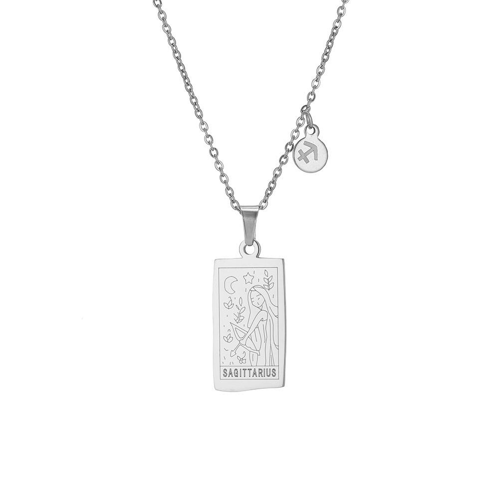 Zodiac Beautifully Crafted Pendant Necklace In Glamorous Gold And Silver For Lovers Astrology