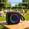 Southeast Asia & Africa Portable Wireless Bluetooth Speaker with Solar Charging, USB, Card Slot & Seven-Color LED Lights.